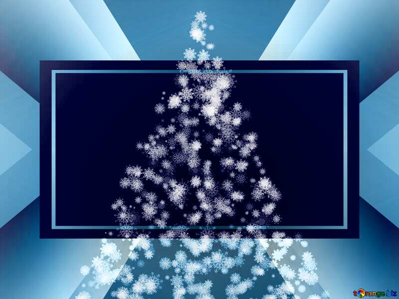 Christmas tree snowflakes responsive design card №40736
