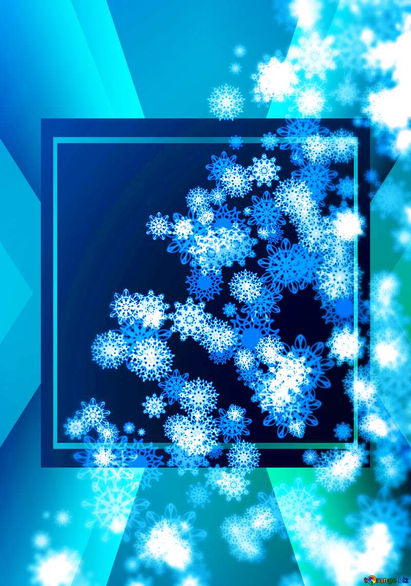 Clipart Christmas tree snowflakes blur light blue №40736