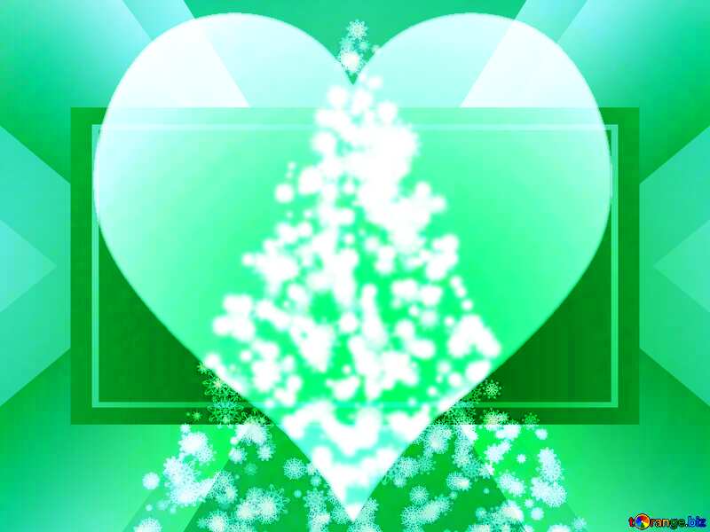 Christmas tree snowflakes love background №40736
