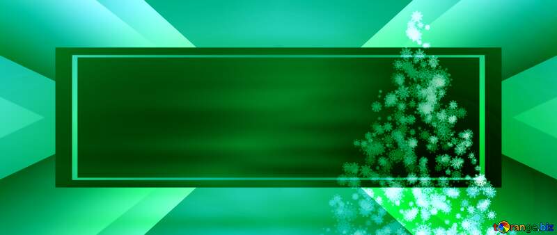 Christmas tree snowflakes left side banner template №40736