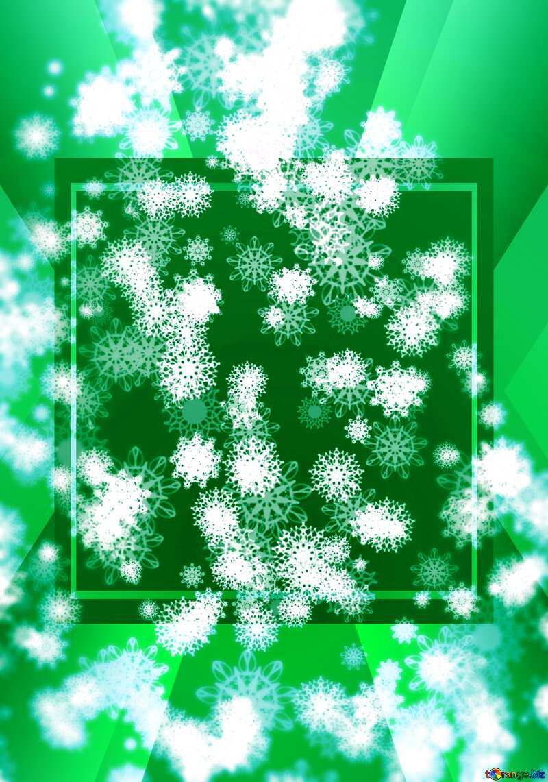 Clipart Christmas tree snowflakes colors frame №40736