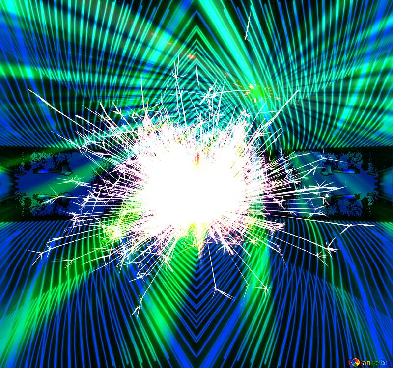 Sparks Rays lights lines curves background №25699
