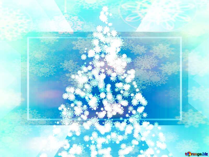Clipart Christmas tree snowflakes business template №40736