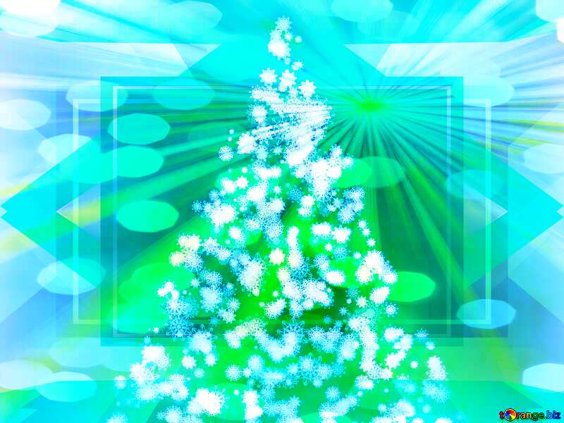 Christmas tree snowflakes Rays template №40736