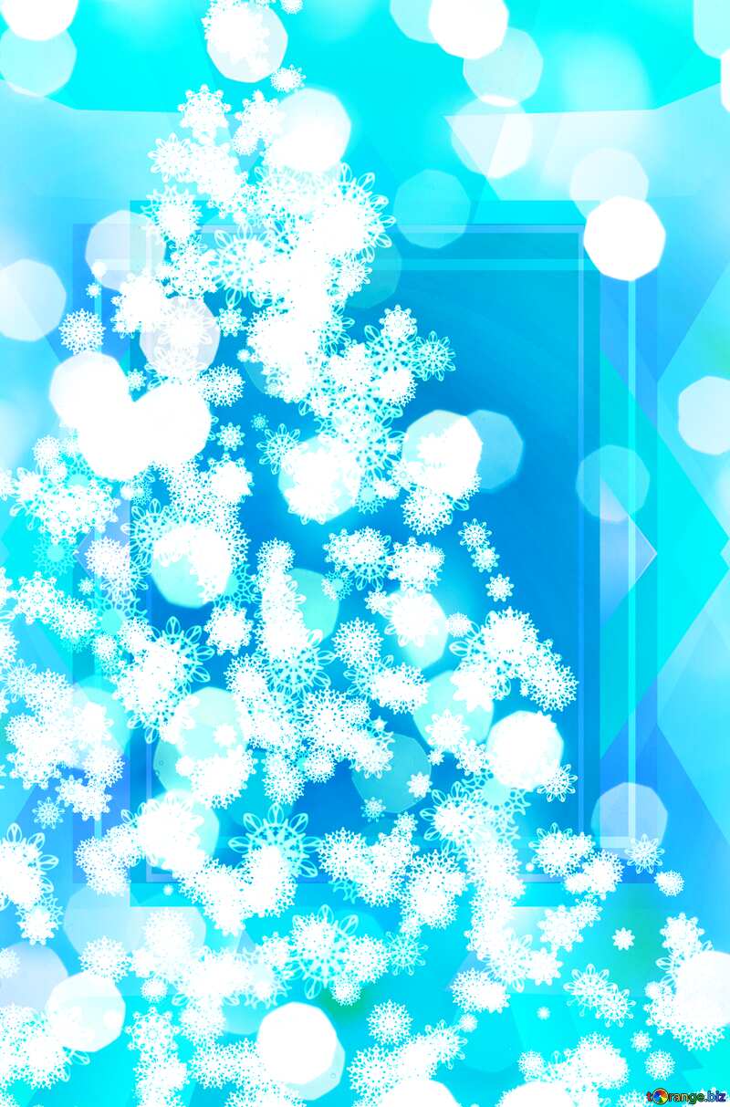 blurred christmas tree, snow, christmas, background №40736