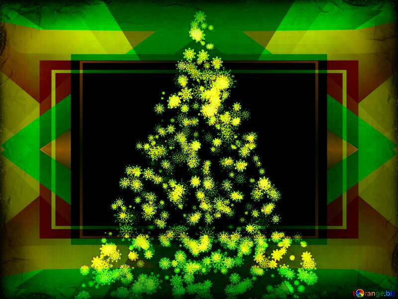 Clipart Christmas snowflakes tree business design old dark frame №40736