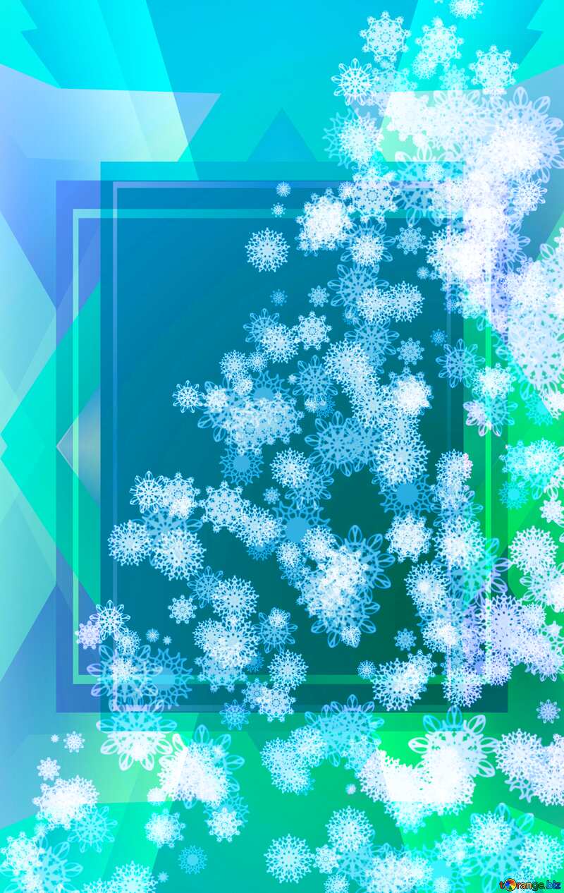 Christmas tree banner  template snowflakes №40736