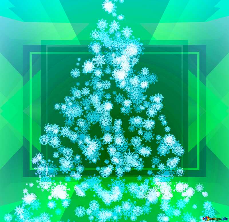 Christmas tree snowflakes business template №40736