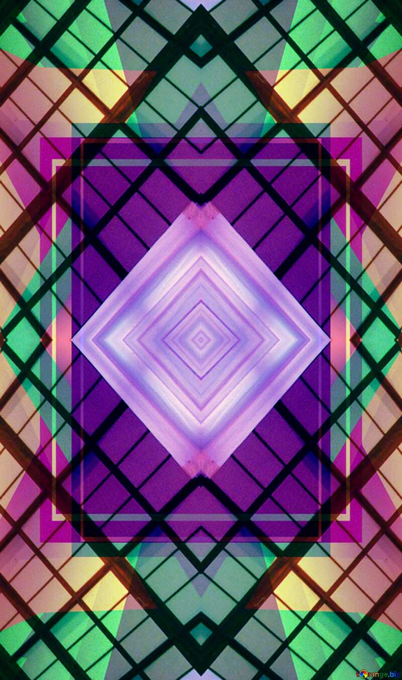 Geometric square pattern frame №221