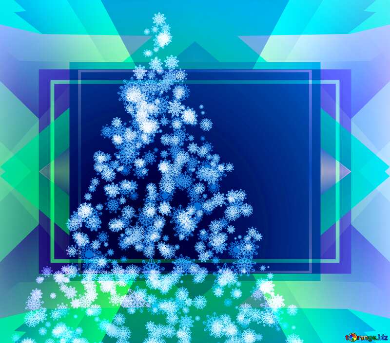 Clipart Christmas tree snowflakes abstract sale banner №40736