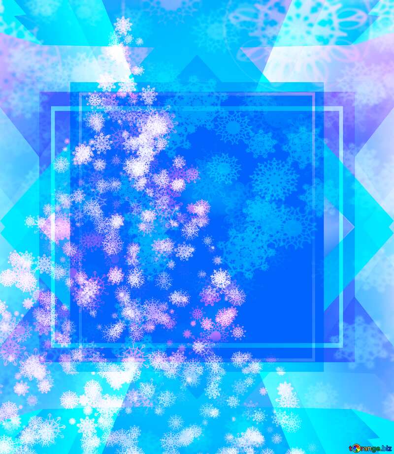 Clipart Christmas tree snowflakes blue №40736