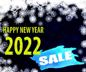 FX №195268 New year 2022 background with snowflakes winter sale banner template design background