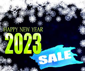 FX №195268 New year 2023 background with snowflakes winter sale banner template design background