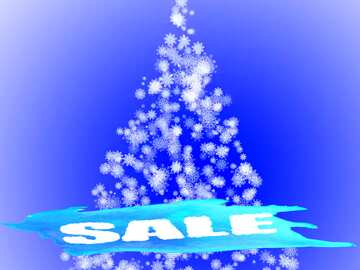 FX №195116 Christmas tree of snowflakes Sale Banner Template