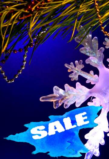 FX №195681 Winter sale snowflake  shopping promotion discount background