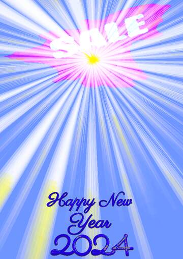 FX №195328 Winter sale Happy New Year 2024 Card Background Rays