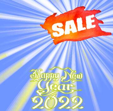 FX №195333 Winter hot sale Happy New Year 2020 Card Background Rays blue