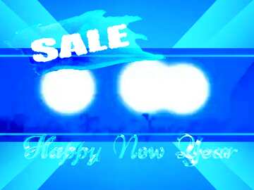 FX №195307 Happy New Year blue background Frame Card Winter sale