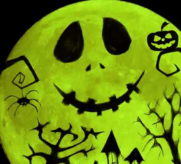 FX №195648 Halloween picture scary moon