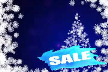 FX №195271 Christmas winter sale banner template design background Snowflakes