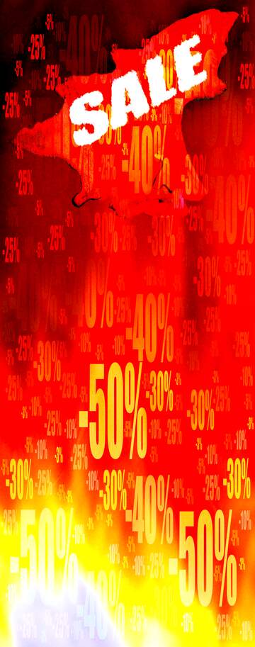 FX №195956  Red Fire Hot Sale background Store discount dark background.