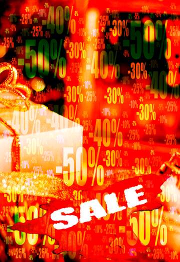 FX №195935  Winter holidays Hot Sale background Store discount dark background.