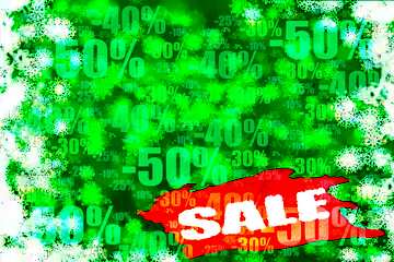 FX №195841  Green Background Christmas Sale Store discount dark background.