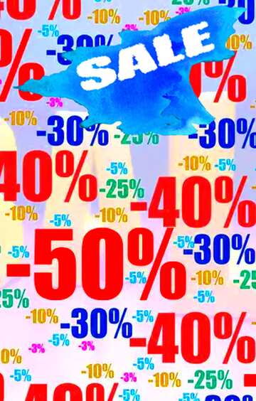 FX №195732 Store discount background. Winter sales poster promotion