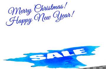 FX №195335 Winter sale clipart inscription Merry Christmas and Happy New Year!
