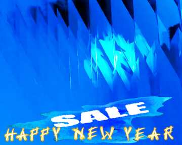 FX №195299 Sale Abstract Background Blue Futuristic Winter Happy New Year