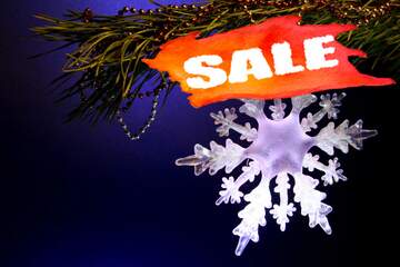 FX №195687 Winter sale snowflake  sales banner image
