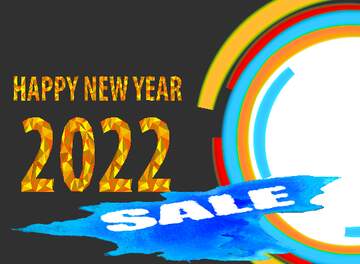 FX №195316 Winter sale circle frame Happy New Year 2022