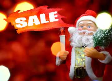 FX №195362 Concept Christmas Hot Sale Santa Claus Poster Red Banner Background