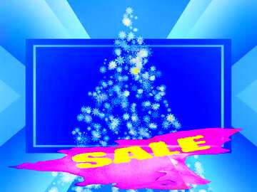 FX №195233 Abstract Christmas sale background with white snowflake borders and copy space in the center. Blue...