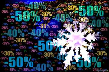 FX №195999  Winter sale snowflake place for text banner business design Store discount dark background.