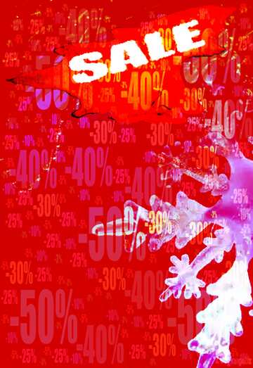 FX №195997  Winter sale snowflake red hot promotion background Store discount dark background.