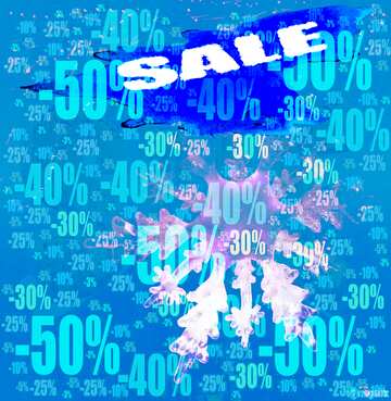FX №195994  Winter sale snowflake snow poster frame Store discount dark background.
