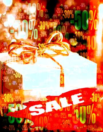 FX №195933  Winter Hot Sale background Gift Banner Template Store discount dark background.
