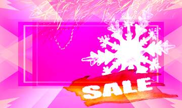 FX №195684 Winter sale snowflake  pink  responsive layout template