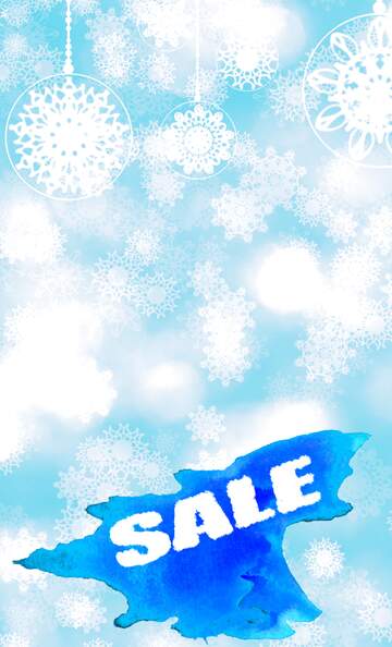 FX №195266 Snowflakes bokeh winter sale banner template design background