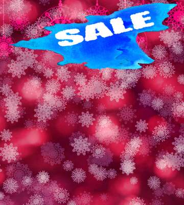 FX №195263 Red snowflakes card winter sale banner template design background