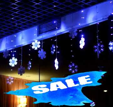 FX №195174 snowflake lights sale banner template design