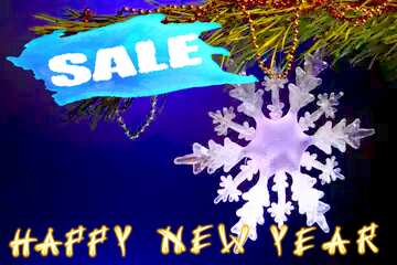 FX №195699 happy New year Winter sale snowflake  banner template