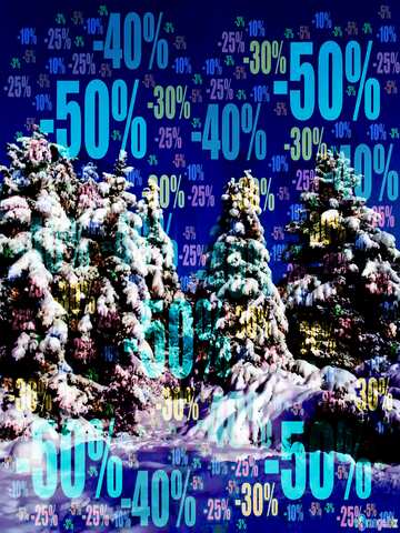 FX №195942  Winter Sale Snow forest Tree