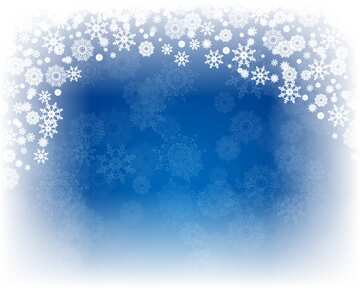 FX №195662 Blue Christmas white frame background around snow