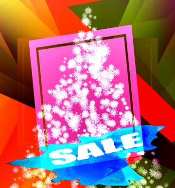 FX №195255 Abstract Christmas Crystals Geometrical Pattern Snowflakes winter sales poster background