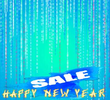 FX №195324 Hackers Winter sale Happy New Year Background