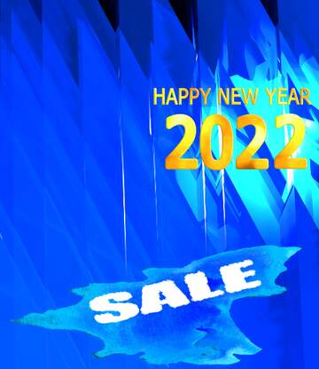 FX №195302 Blue futuristic shape. Computer generated abstract background. Happy New Year Card Winter sale