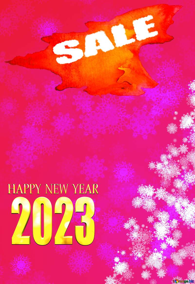 New year pink winter sale background 2023 №40701