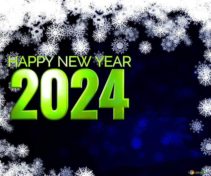 New year 2024 background with snowflakes winter sale banner template design background №40728
